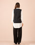 Hip Top With A Fusion Of Cotton Knit And Polyester 50782